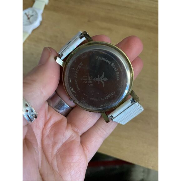 LINEL Floral Stretch Band Watch Crystal Bezel Expansion Band Wristwatch - Picture 5 of 7